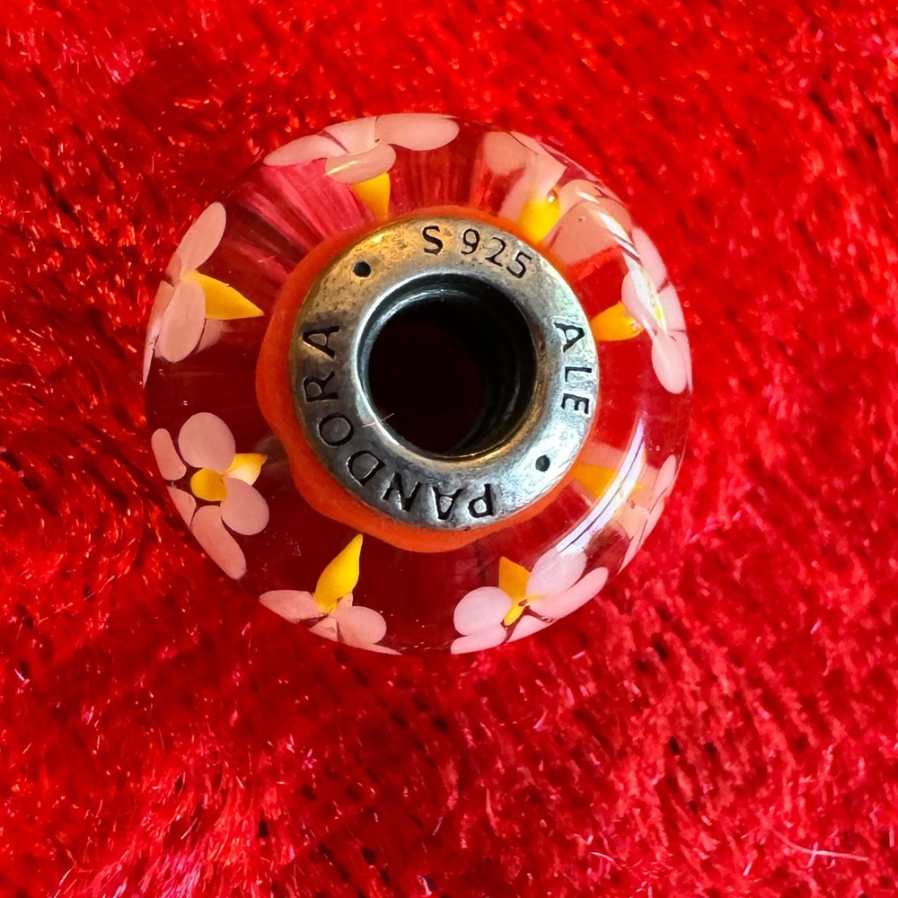 Pandora Flower Glass Charm